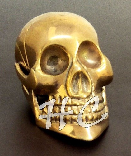 Copper brass antique skull - copper,