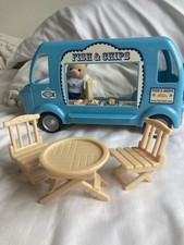 Sylvainian Families Fish & Chip Van With Bear, Food And Foldable Seats