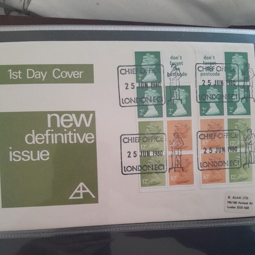 Fdc booklet panes 1980 50p - booklet,