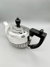 VICTORIAN STERLING SILVER TEAPOT, THOMAS BRADBURY & SONS, LONDON, 1897