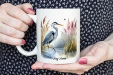 Heron Bird Mug Personalised