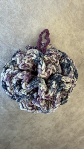 Handmade crochet bath pouf - crochet,