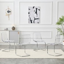 Set of 4 Modern Transparent