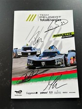 Team Peugeot Total Energies Le Mans2023 carboard model Signed Jensen Duval Resta