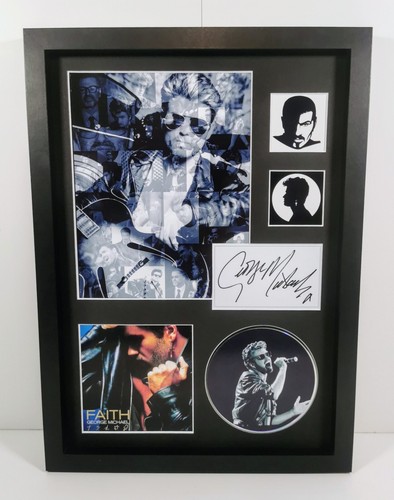 George michael framed picture - framed,
