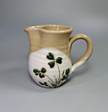 Irish O'Neill Studio Pottery Small Jug Shamrock Ireland Bunratty Emerald Isle