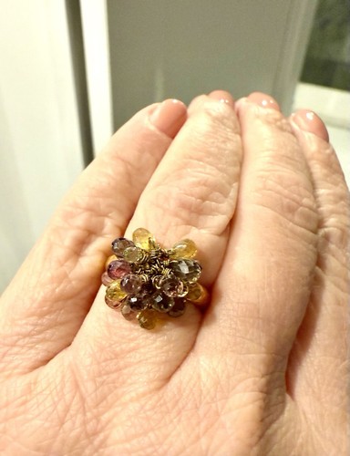 18k bouquet yellow hammered - "bouquet",