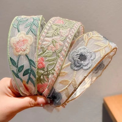 Floral chiffon hairband - chiffon,