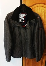 Superdry Athl Windcheater Mens Hoodless XXXL 3XL Dark Grey Jacket Coat Good
