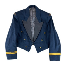 British RAF Jacket No5 Mess Dress Blue Ceremonial Vintage 90s Medium