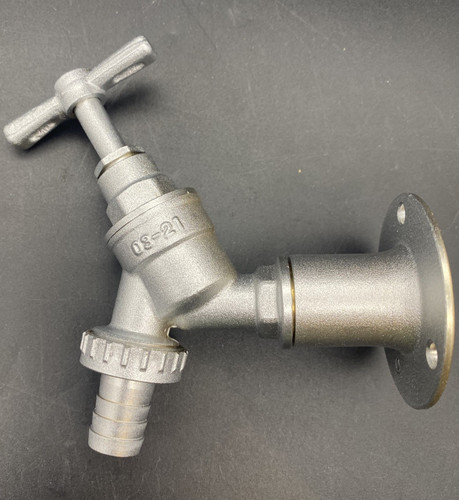 Bright silver garden tap brass - silver,