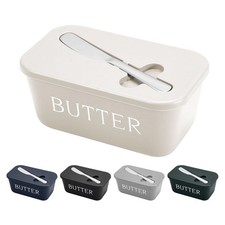 Butter Dish With Lid And Butter Curler Knife For Countertop Airtight Cheese Box