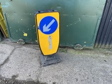a traffic island bollard - keep left uk road bollard / sign - man cave display