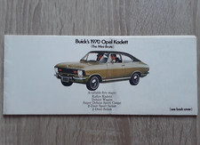 Buick Opel Kadett Range Brochure 1970 - Sedan Wagon Coupe Sport Rallye