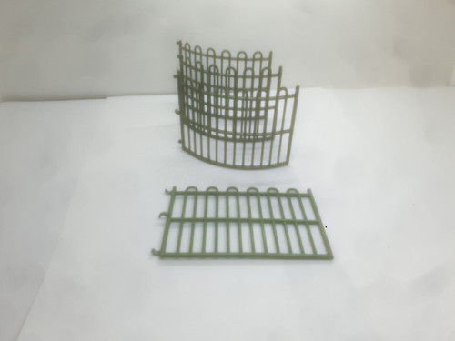 Britains lead zoo railings - lead, x4