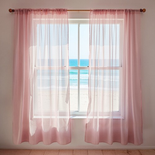 Voile curtains pair - pair, panels)