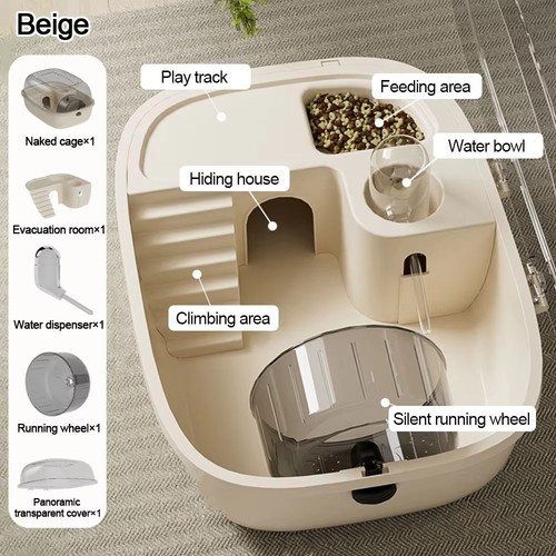 Plastic hamster cage - plastic,
