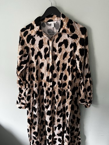 Leopard print shirt dress - print,