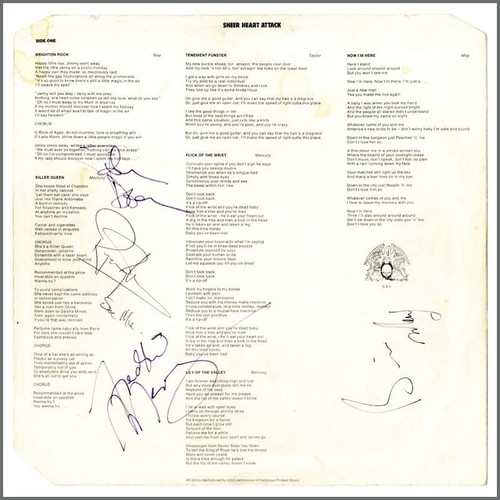 Queen autographed sheer - autographed, heart