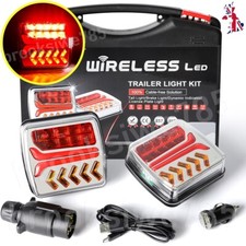 Wireless Led Rear Tail Lights Battery Operated USB Magnetic Tow Towing Trailer