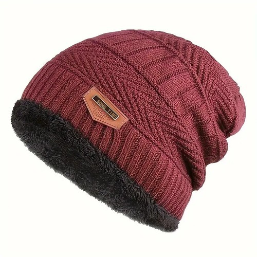 Warm fleece lined knit - knit, beanie