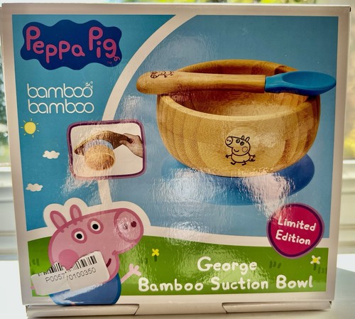 Peppa pig bowl bamboo set - peppa,