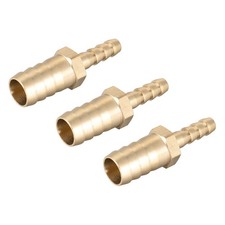 12mm to 6mm Hose ID Brass Reducer Barb Fitting Straight Connector Coupler 3pcs