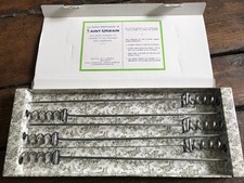Vintage 6 x Saint-Urbain Barbeque Skewers kebab boxed BBQ St 18" 46cm gift set