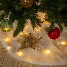 Christmas Tree Skirt Faux Fur