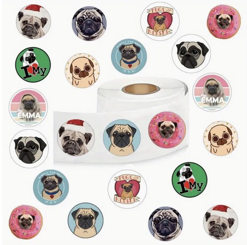 Sweet pugs stickers - x,