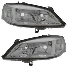 Headlights Vauxhall Astra G Mk4 Coupe 1998-2004 Chrome Headlamps Left & Right