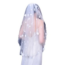 Pearls Flower Veil Bridal Veil