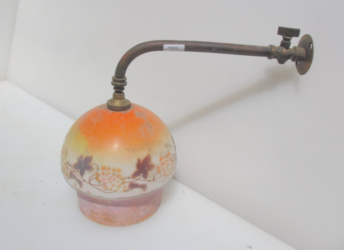 Victorian brass gas wall light - brass,