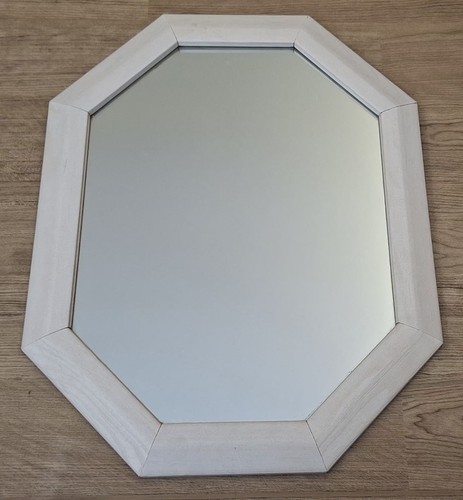 Wooden white octagon - octagon, wall