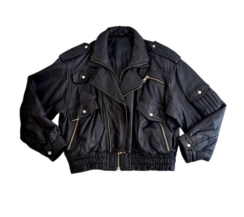 Vintage genuine leather - leather, biker