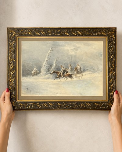 Antique 1862 russian school - 1862,