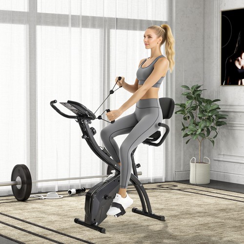 Folding exercise bike - 2-in-1,