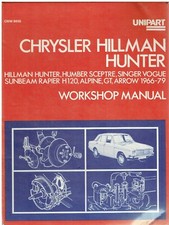 SUNBEAM RAPIER INCL H120 & ALPINE FASTBACK '67-76 UNIPART OWNERS WORKSHOP MANUAL