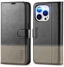 TUCCH Case for iPhone 15 Pro Wallet Mobile Case,Card slot,Kickstand BKGY