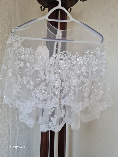 Ada pearl floral lace capelet - lace,