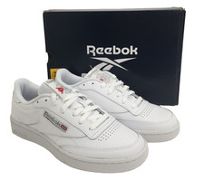 Reebok Classic Men's Club C 85 Tennis Trainers Size 5.5 White Lace Up New F1