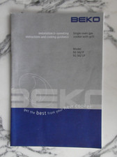 Installation Manual Cooking Guide Beko SG 562 P /LP Single Oven Gas Cooker Grill