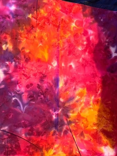 Batik cotton fabric remnant - batik,