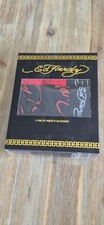 Ed Hardy underwear Boxer shorts  3 pack Size small red black new mens