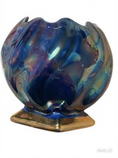 Art Deco Ceramic Blue Lustre