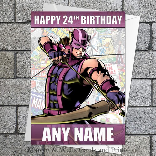 Hawkeye birthday card 5x7 - hawkeye,
