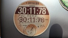 Rare Collectable old tax disc from NOV 78.......................................