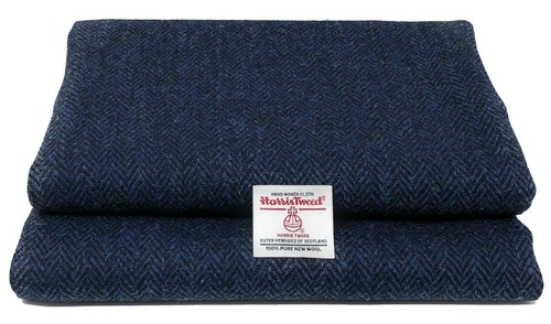 Harris tweed blue and black - and,