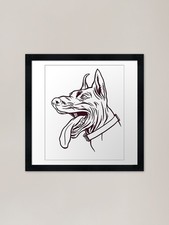 Doberman dog Framed Art Print