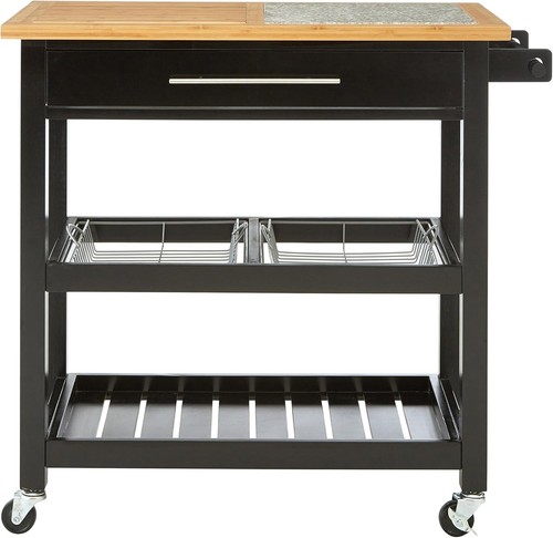 Black pine wood kitchen - black,
